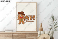 Howdy Christmas Gingerbread Man PNG Product Image 3