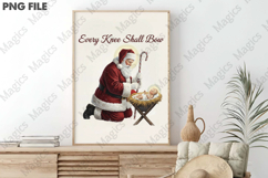 Religious Christmas Santa Kneeling PNG Product Image 3