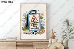 Caution Slippery when Reading Png Product Image 3