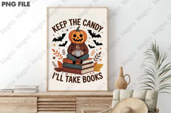 Halloween Pumpkin Face Ghost Book Lover Product Image 3