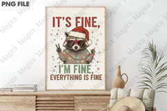 Raccoon Christmas Sublimation PNG Product Image 3