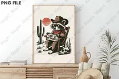 Cowboy Raccoon,Funny Raccoon Png Product Image 3