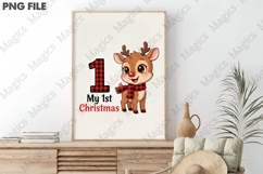 My First Christmas Reindeer PNG Product Image 3