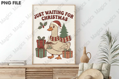 Just Waiting for Christmas Funny Goose Product Image 3