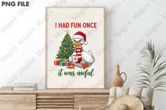 Funny Christmas Goose PNG, Santa Product Image 3