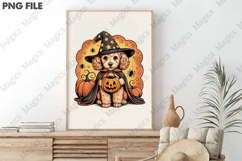 Poodle with Bow and Pumpkin Png Product Image 3
