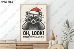 Funny Raccoon Christmas Quote Design Product Image 3