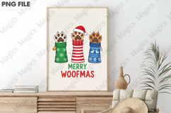 Merry Woofmas Dog Paws Sublimation Product Image 3