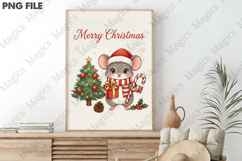 Cute Christmas Mouse Clipart PNG Product Image 3