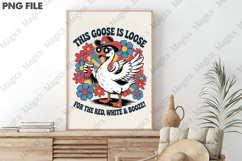 4th Goose PNG, Red White Boozy Png Product Image 2