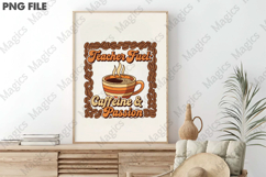 Teacher Fuel Caffeine &amp; Passion Png, Teacher Sublimation Product Image 3