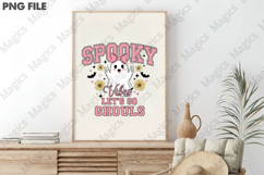 Spooky Vibes Neon PNG, Halloween Varsity Product Image 3