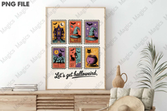 Retro Halloween Stamp Collage Png Product Image 3