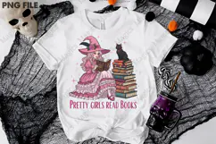 Pretty Girls Read Books Pink Halloween Png Product Image 3
