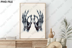Black And White Drawing Of A Pair Of Hands Png Product Image 3