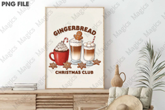 Pink Christmas Coffee Gingerbread PNG Product Image 3