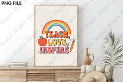 Teach, Love, Inspire Png, Teacher Sublimation Product Image 3