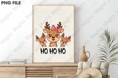 Ho Ho Ho Deer Png, Christmas Deer, Santa Product Image 3