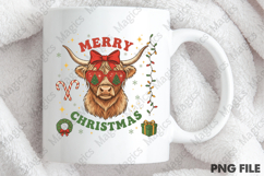 Funny Cow Merry Christmas PNG Product Image 4