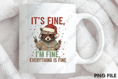 Raccoon Christmas Sublimation PNG Product Image 4