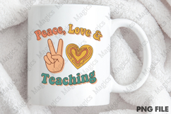 Peace, Love &amp; Teaching Png, Teacher Sublimation Product Image 4