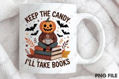 Halloween Pumpkin Face Ghost Book Lover Product Image 4