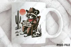 Cowboy Raccoon,Funny Raccoon Png Product Image 4
