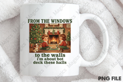 Vintage Christmas Carol Girls PNG Product Image 4
