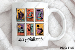 Retro Halloween Stamp Collage Png Product Image 4