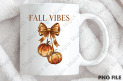 Pumpkin Bow Fall Vibes PNG Product Image 4