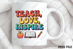 Teach, Love, Inspire Png, Teacher Sublimation Product Image 4