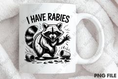 I Have Rabies ,Funny Raccoon Png Product Image 4