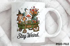 Stay Weird Png,Vintage Apothecary PNG Product Image 4