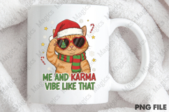 Christmas Cat Karma Quote PNG Product Image 4