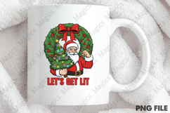 Retro Funny Santa with Tree Png Product Image 4