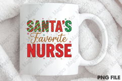 Santa’s Favorite Nurse PNG, Christmas Product Image 4