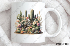 Wheel Surrounded Succulents PNG Product Image 4