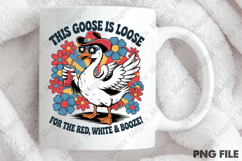 4th Goose PNG, Red White Boozy Png Product Image 4