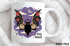 Stay Weird Png,Cute Floral Bat Png Product Image 4
