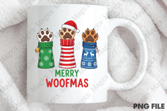 Merry Woofmas Dog Paws Sublimation Product Image 4