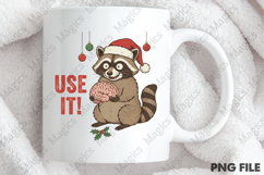 Funny Raccoon Christmas Retro Design Product Image 4