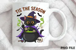 Tis the Season Png,Cute Black Cat Png Product Image 4