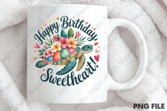 Summer Sea Turtle Floral Boho Flower Png Product Image 4