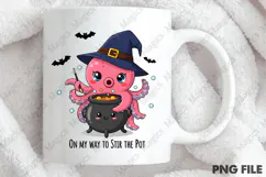 On My Way To Stir The Pot Pink Halloween Png Product Image 4