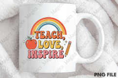 Teach, Love, Inspire Png, Teacher Sublimation Product Image 4