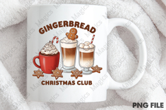 Pink Christmas Coffee Gingerbread PNG Product Image 4
