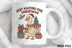 Just Waiting for Christmas Funny Goose Product Image 4