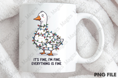Funny Christmas PNG, Christmas Lights Goose Product Image 4