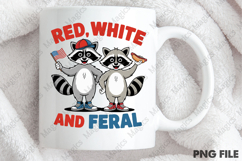 Red White and Feral ,Funny USA Png Product Image 4