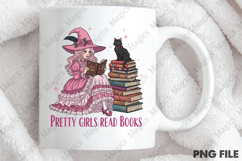 Pretty Girls Read Books Pink Halloween Png Product Image 4